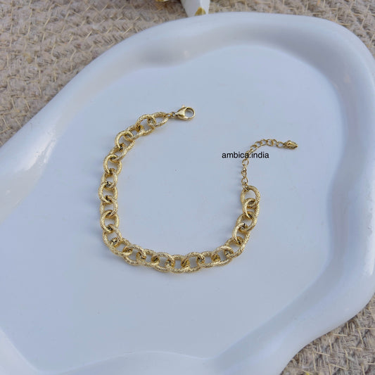 Rope link chain bracelet