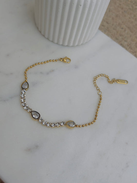 Drop crystal bracelet