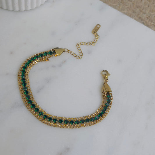 Green crystal bracelet