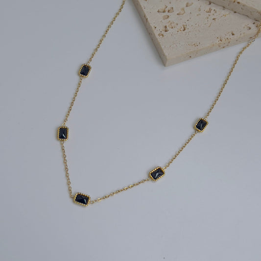 Black crystal necklace