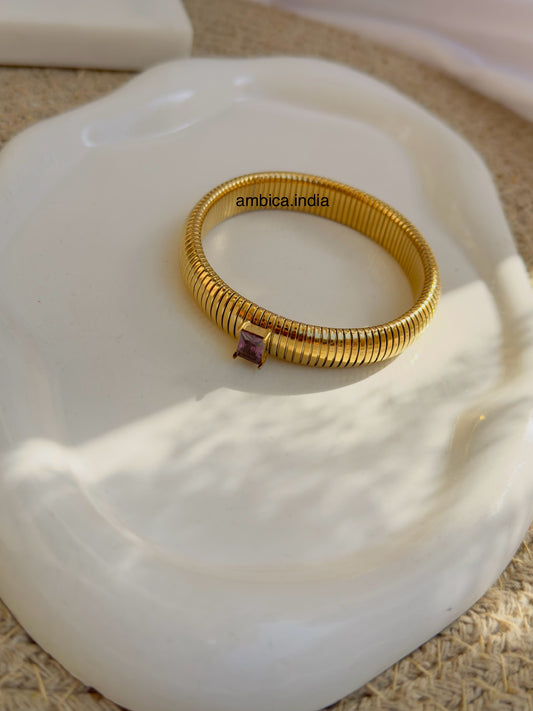 Purple crystal viper bracelet