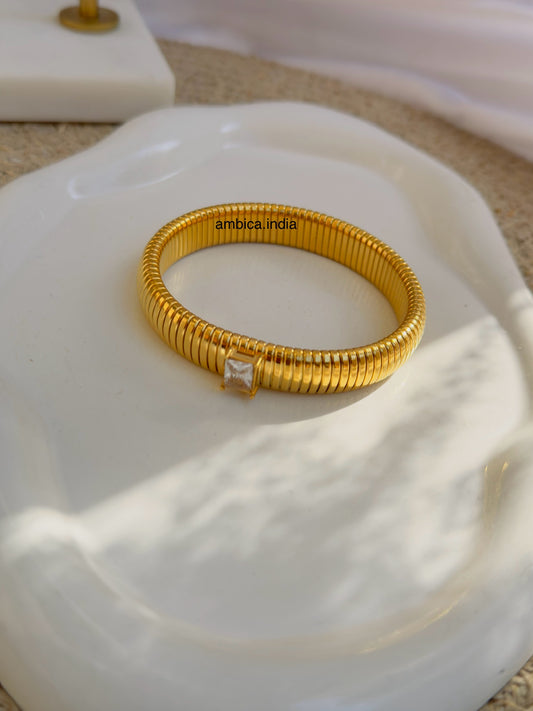 White crystal viper bracelet
