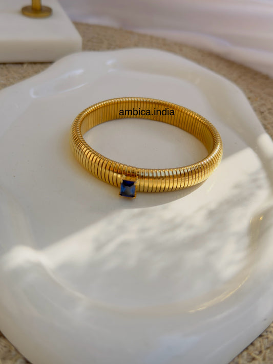 Blue crystal viper bracelet