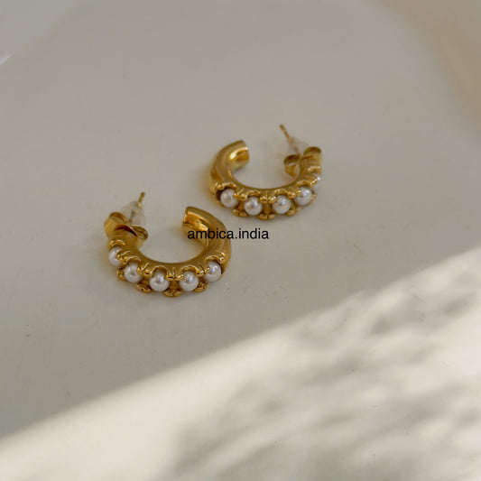 Small pearl earrings