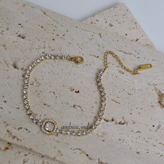 Square crystal bracelet