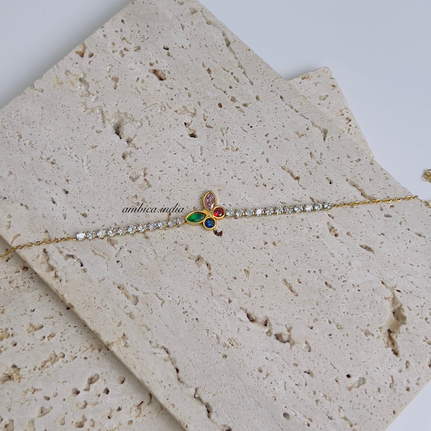 Butterfly crystals bracelet