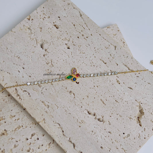 Butterfly crystals bracelet