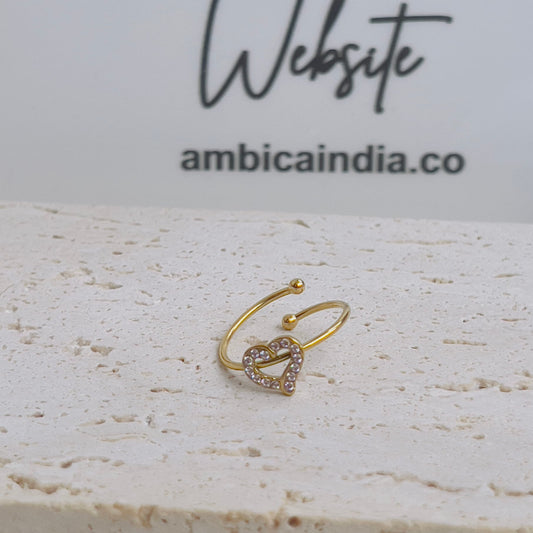 Tiny Herat white crystal ring