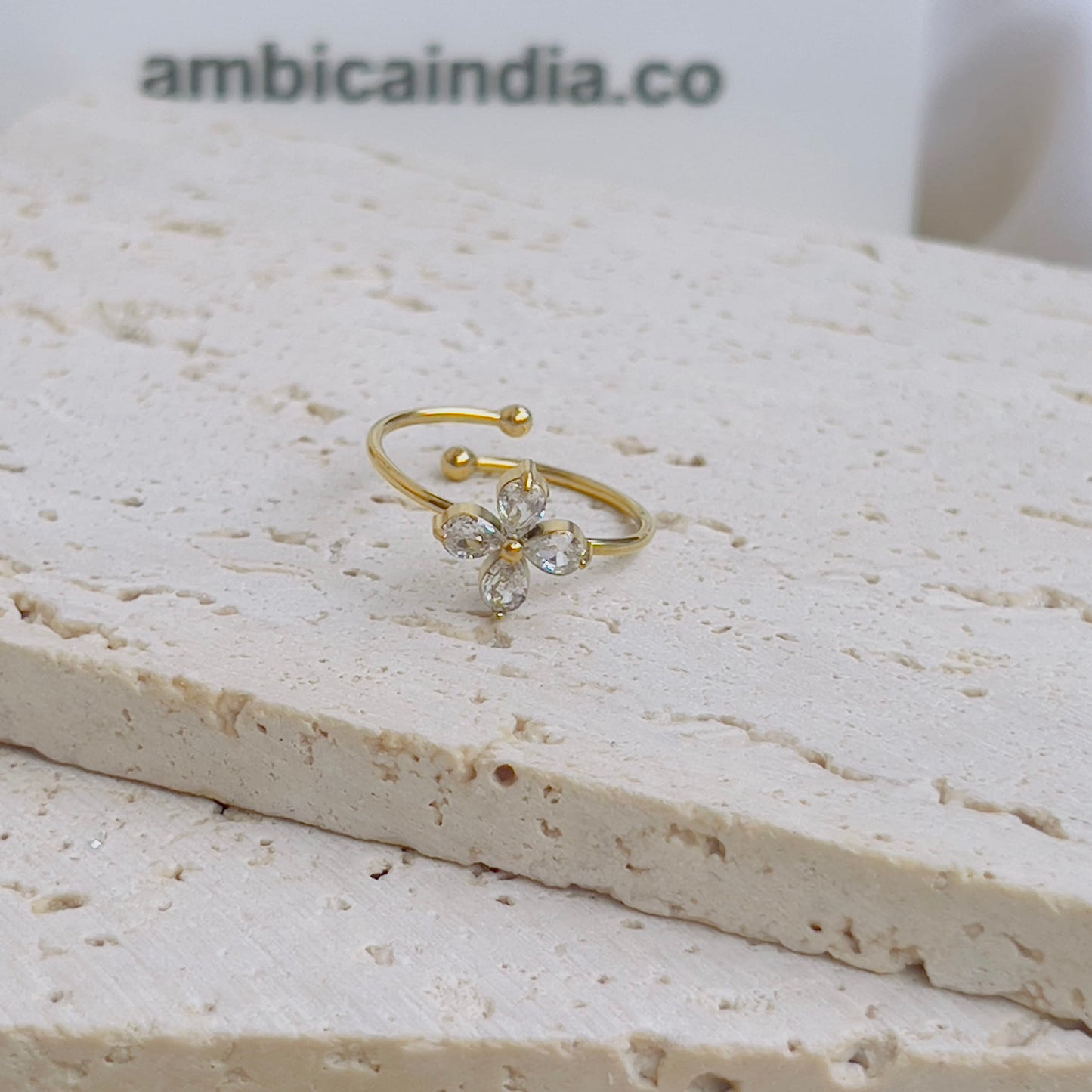 White flower ring
