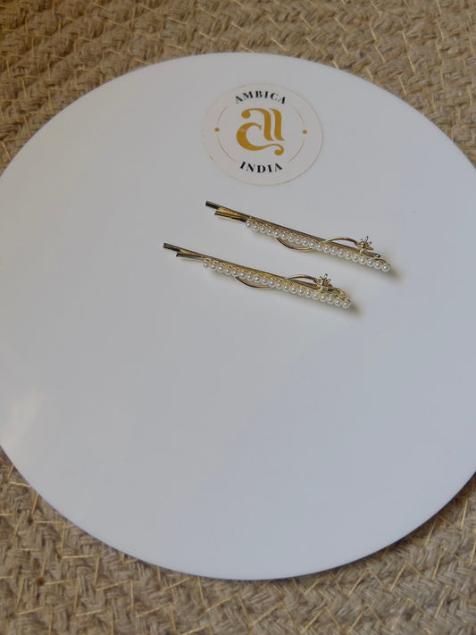 Hair pins gold plated