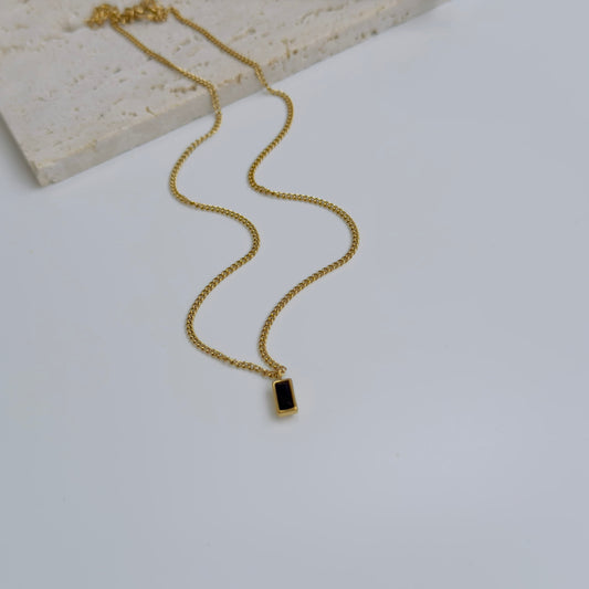 Black crystal necklace