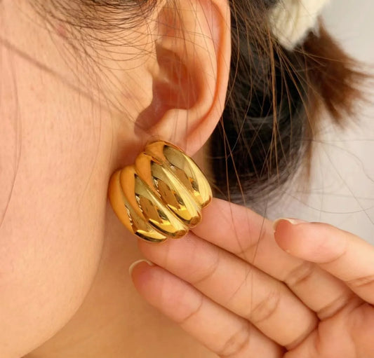 Ball beads chic earrings