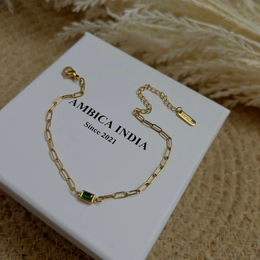 Green crystal bracelet