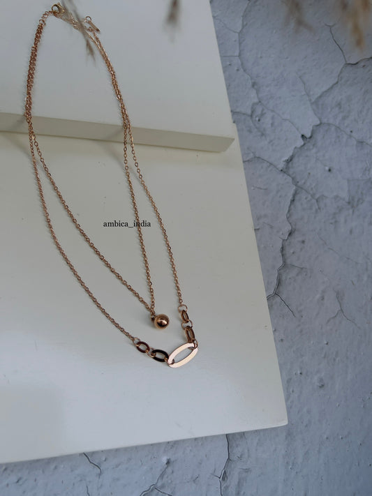 Round with layered necklace