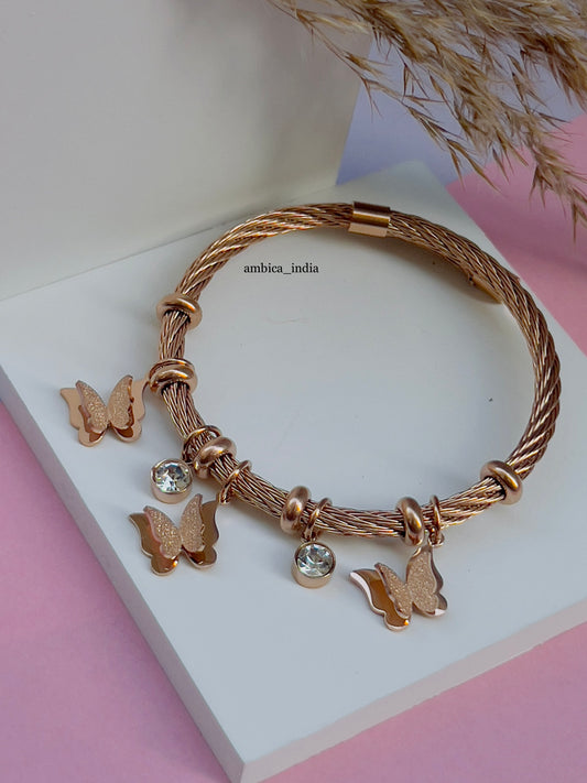 Butterfly charms bracelet