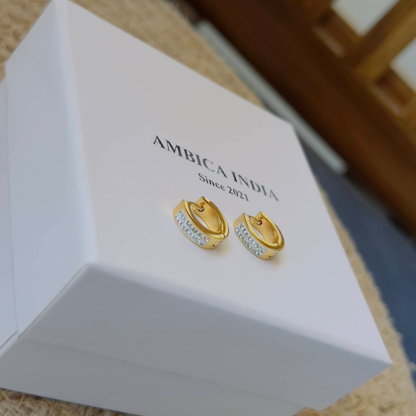 Small studded hoops