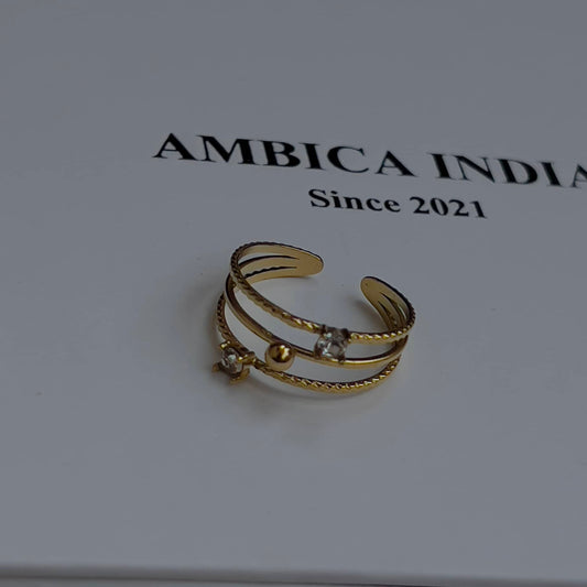 Tiny ball with crystal ring
