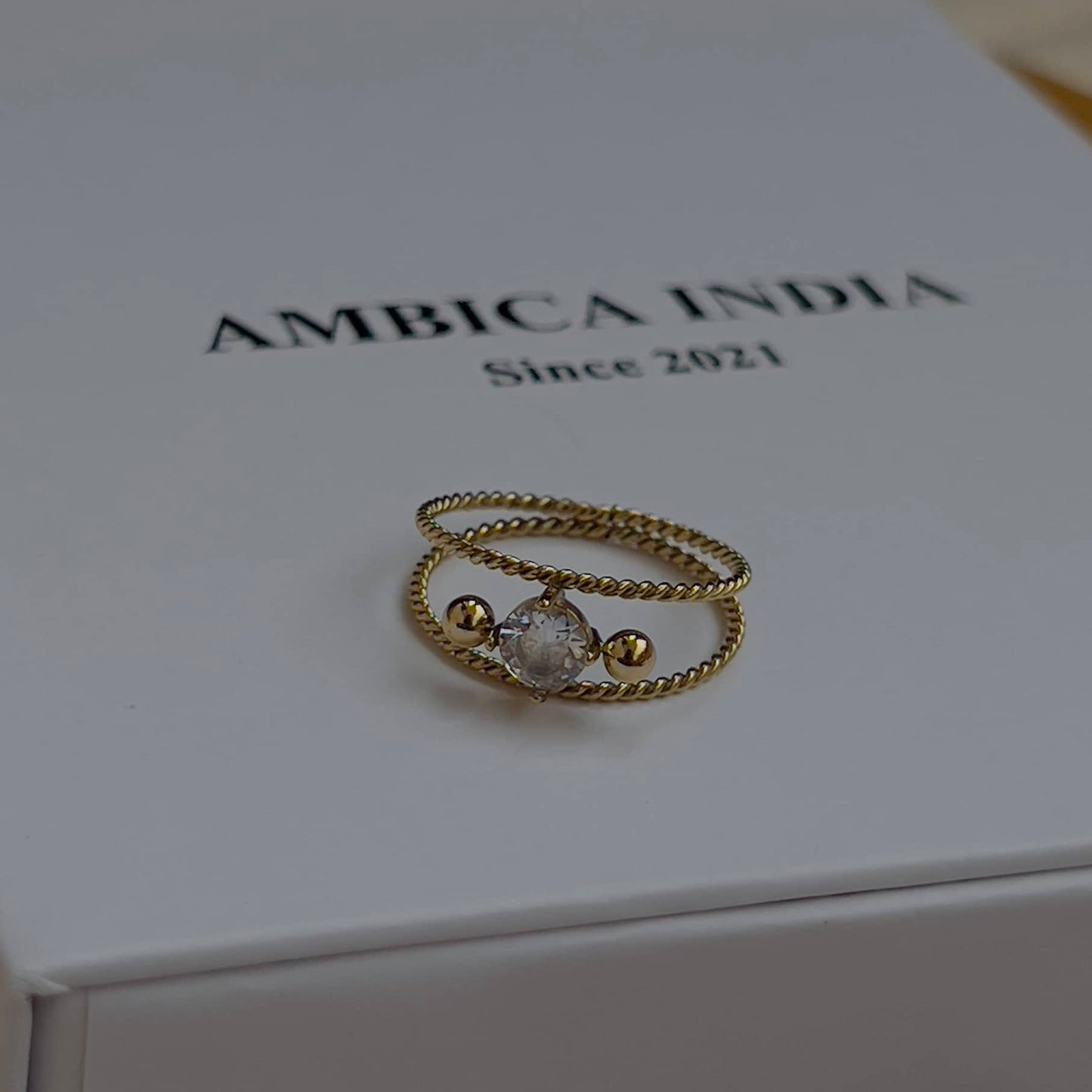 White crystal ring