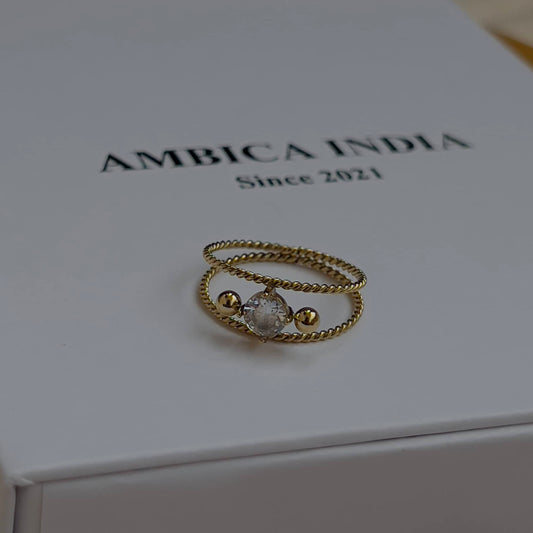White crystal ring