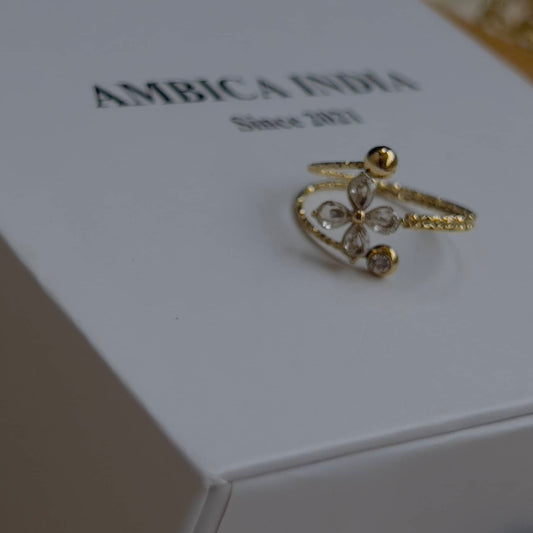 Flower Crystal ring