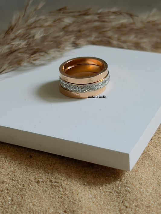 Cartier with studded ring set