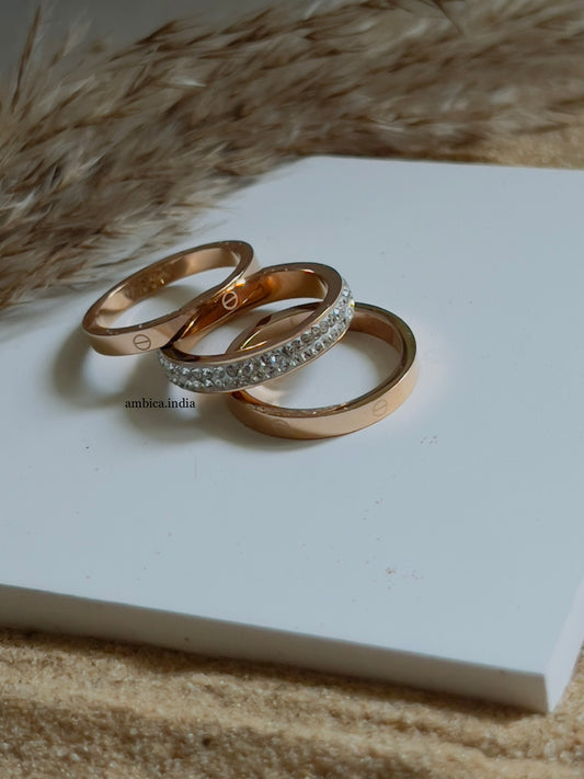 Cartier with studded ring set