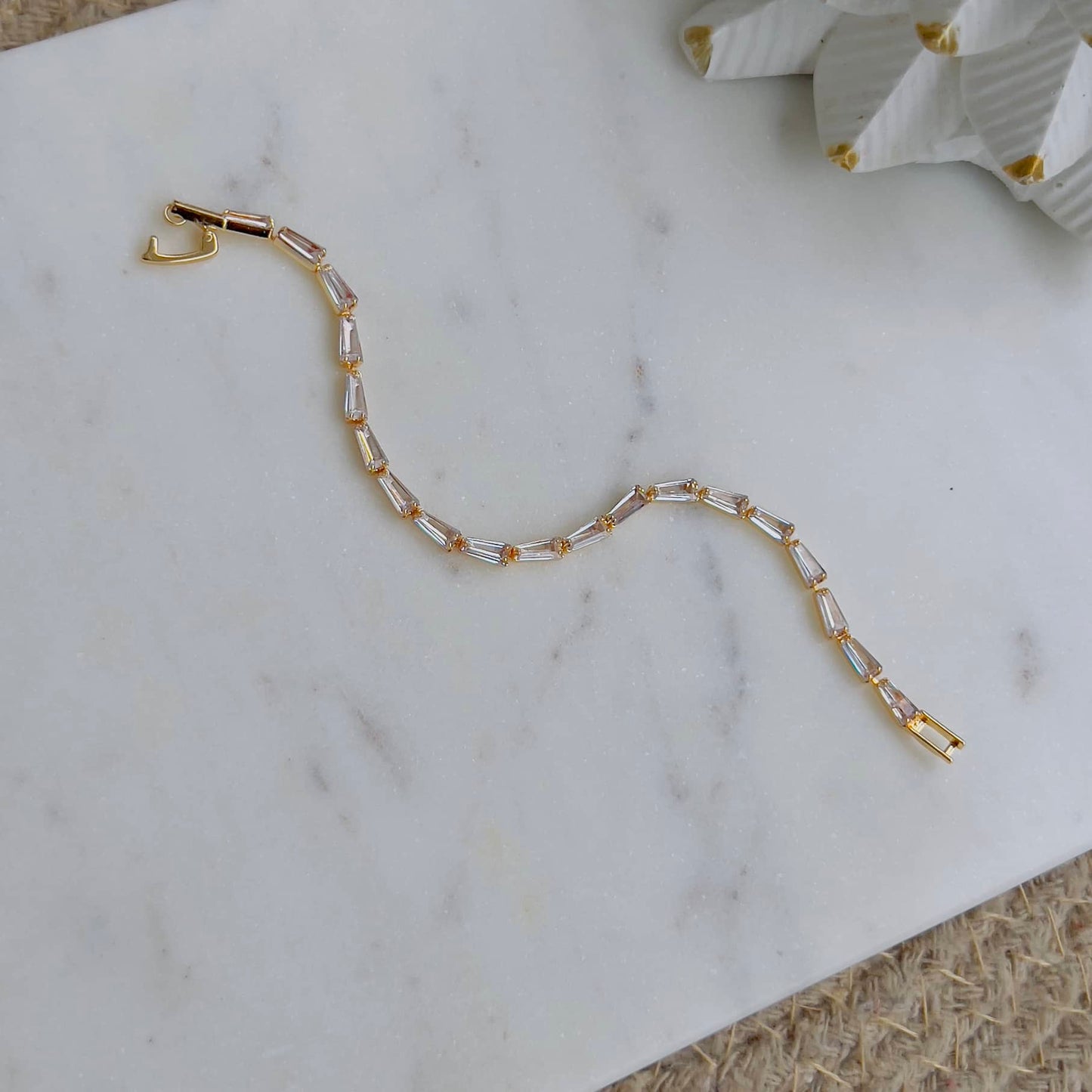 Tennis bracelet gold plated