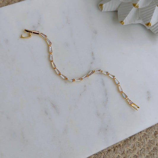 Tennis bracelet gold plated