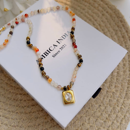 Multi stones necklace