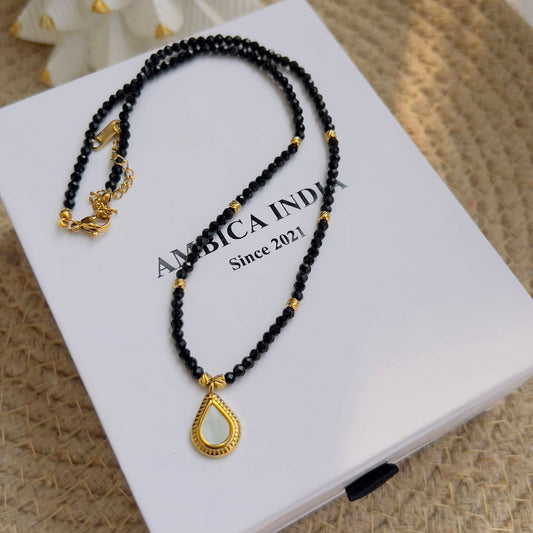 Black stone necklace