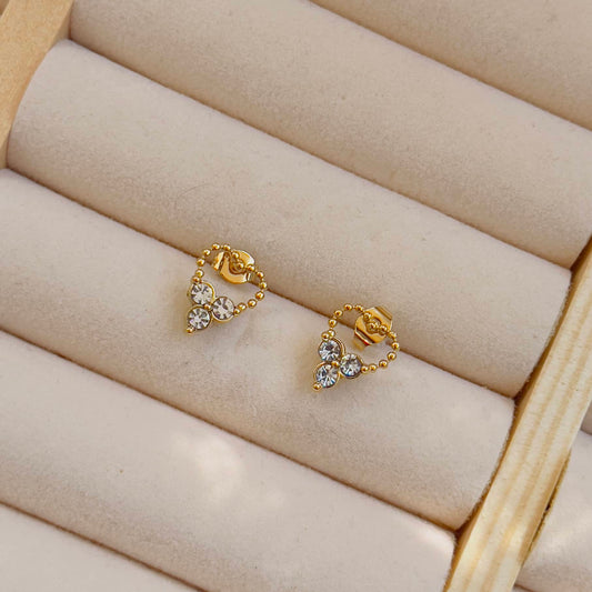 White flower earrings