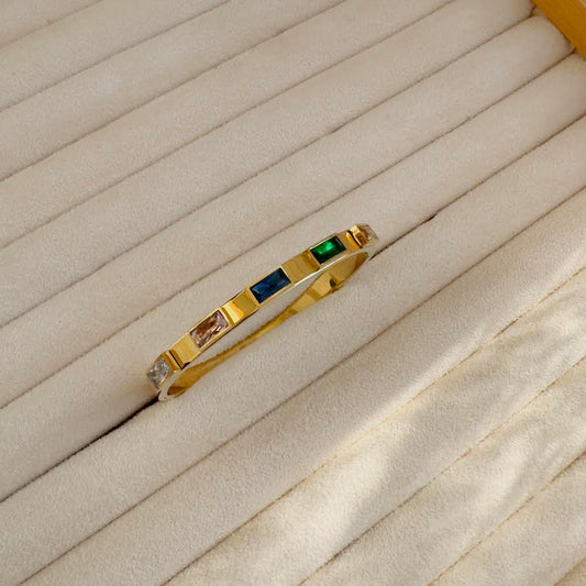Rectangle multicolour crystal bracelet