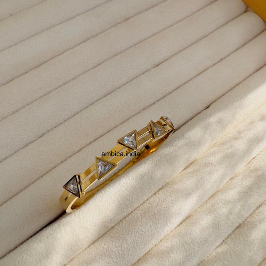 Triangle white crystal bracelet