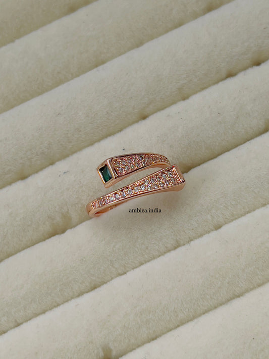 Cross adjustable ring