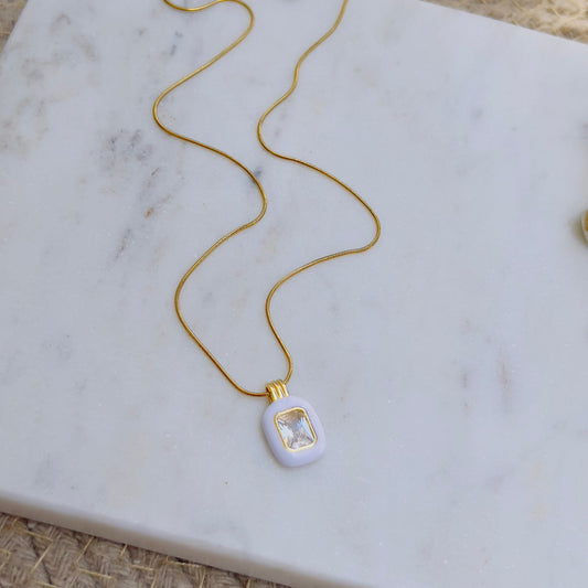 White crystal necklace