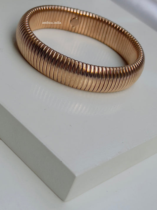 Chunky viper bracelet 18k rose gold plated