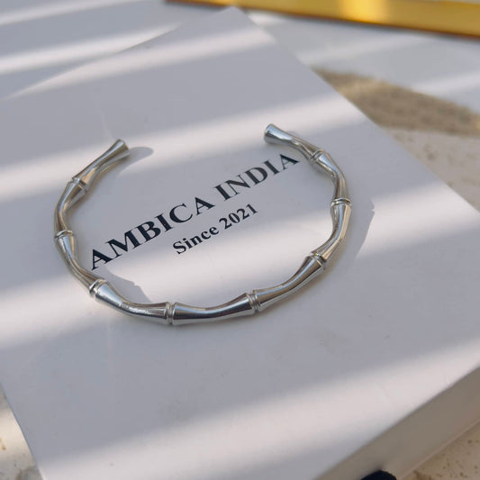 Bamboo silver bracelet