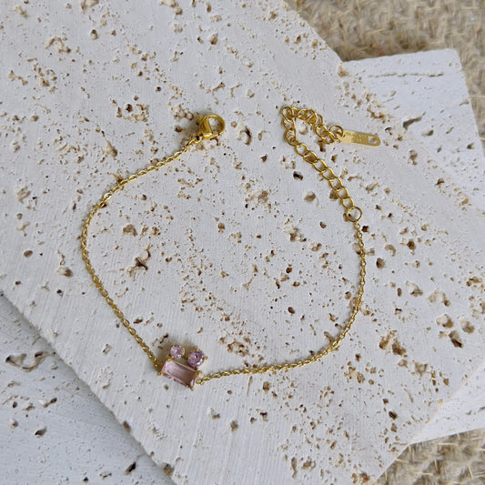 Classic pink crystal bracelet