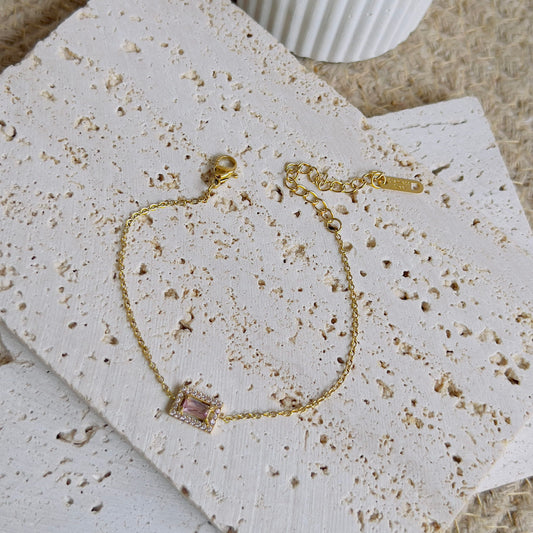Pink crystal bracelet