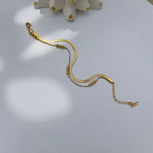Snake chain with ball bracelet