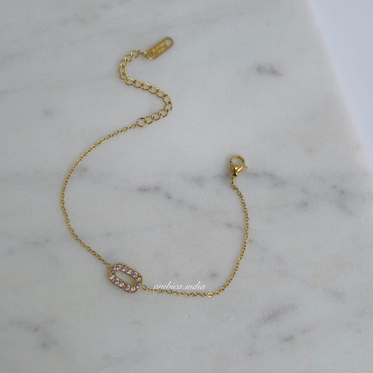 Pink crystals bracelet