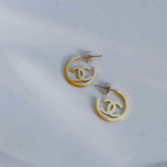 CC hoops gold plated