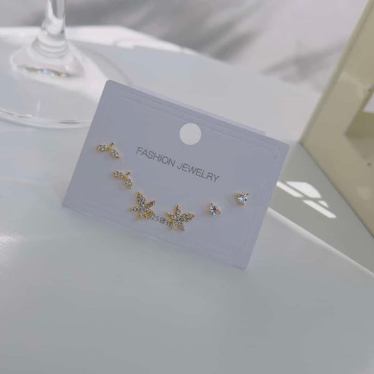Leafs 925 plated Piercing earrings