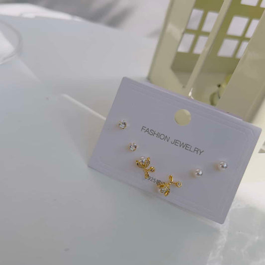 Rose 925 plated  Piercing earrings