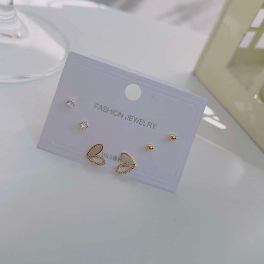 Heart 925 plated  Piercing earrings