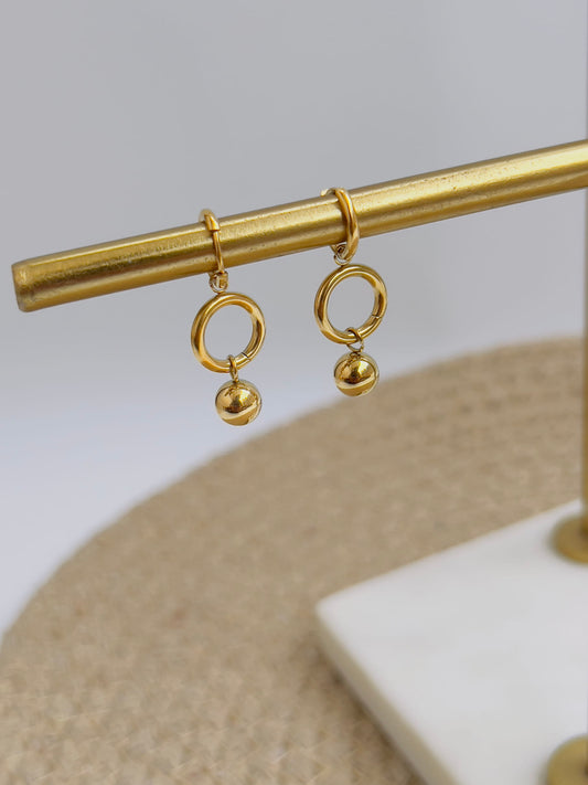 Ball round drop earrings