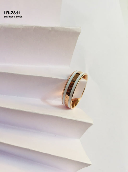 DW WHITE ROSE GOLD RING