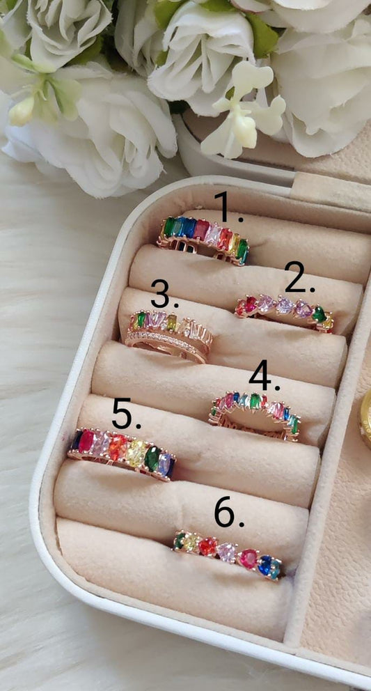 Multi Colour Rings