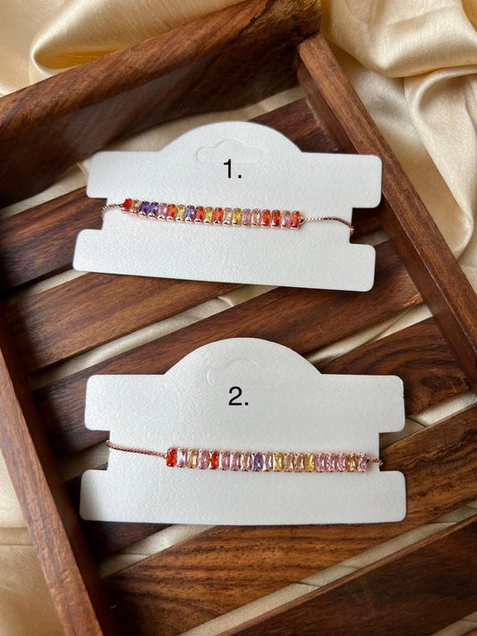 Tennis adjustable bracelet Multi Colour