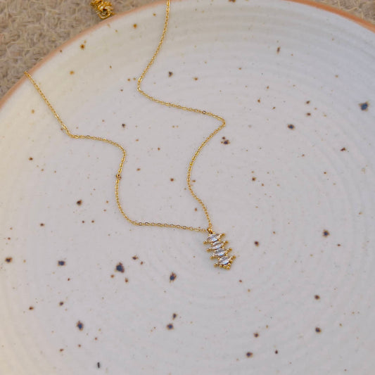 White crystal necklace